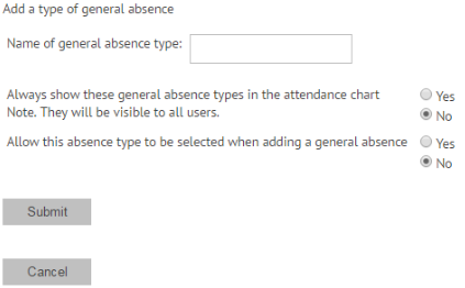 Managing types of general absence on myhrtoolkit | online HR