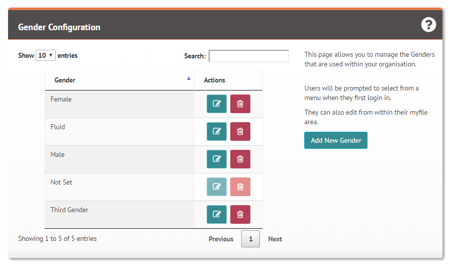 Gender settings in myhrtoolkit HR software for SMEs