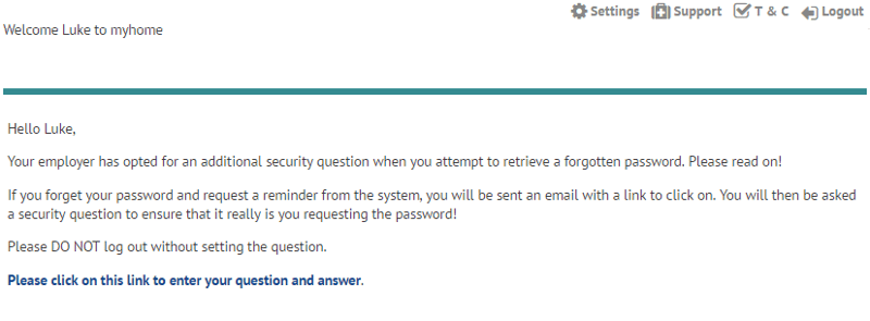 Security questions on myhrtoolkit