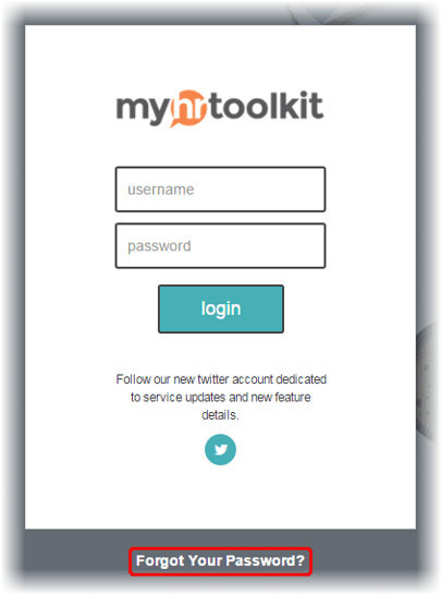 Myhrtoolkit login screen