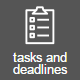 Management tasks and deadlines icon