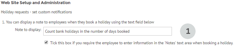 Adding descriptions to holiday requests