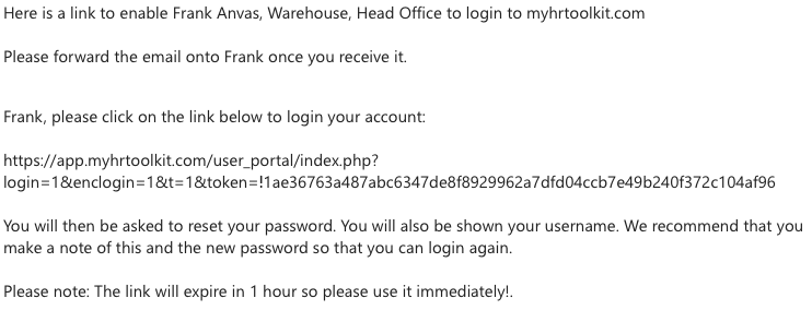 Manually retrieve password email