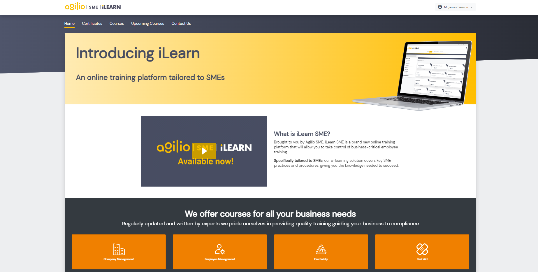 agilio-ilearn-sme-new-homepage