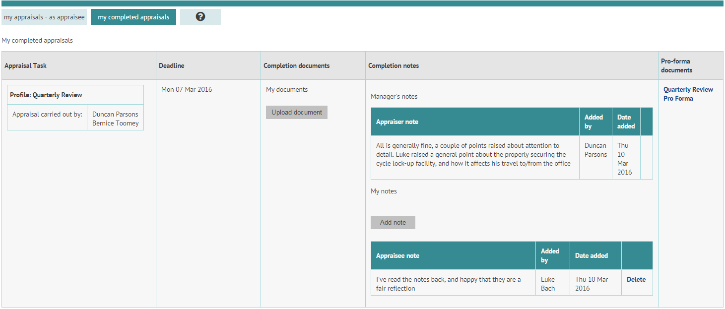 Getting started with Appraisals on myhrtoolkit as a User