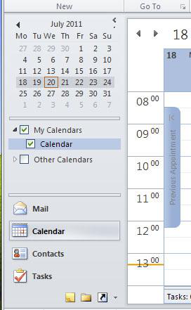 Calendar Unsubscription Outlook display