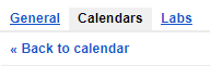 Calendar Unsubscription Google menu