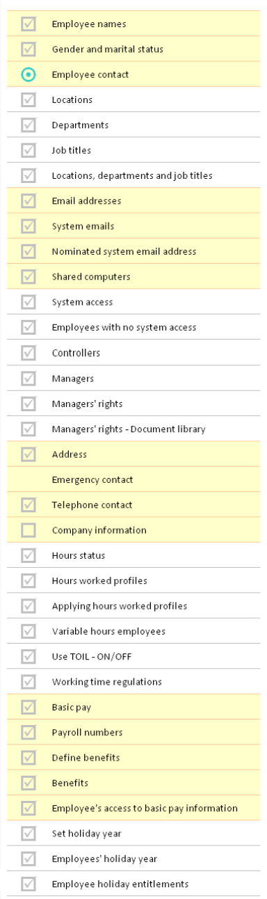 Mandatory other data