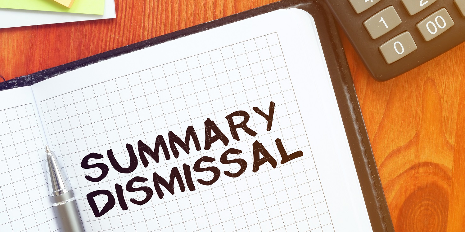 What is summary dismissal